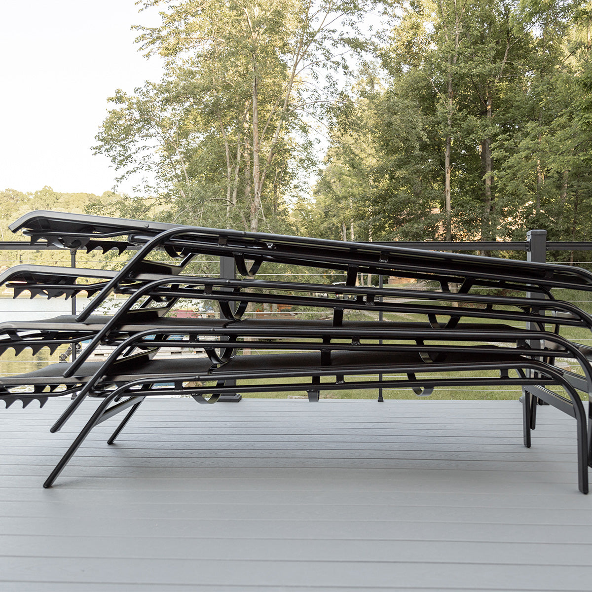 Murphy Sling Chaise Lounge Without Arms