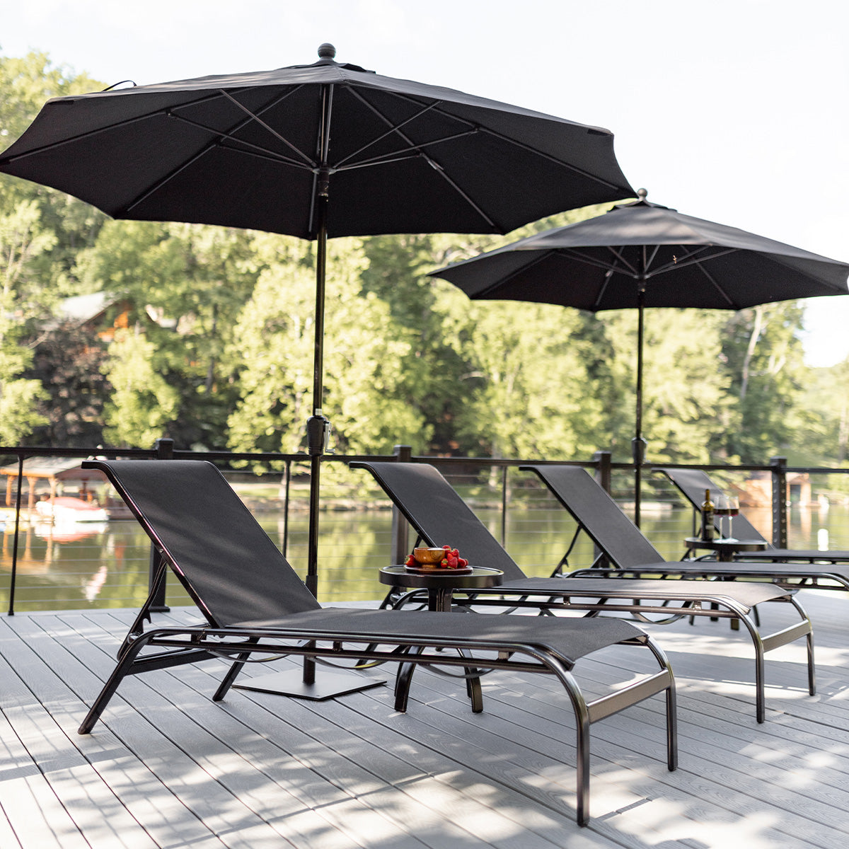 Murphy Sling Chaise Lounge Without Arms