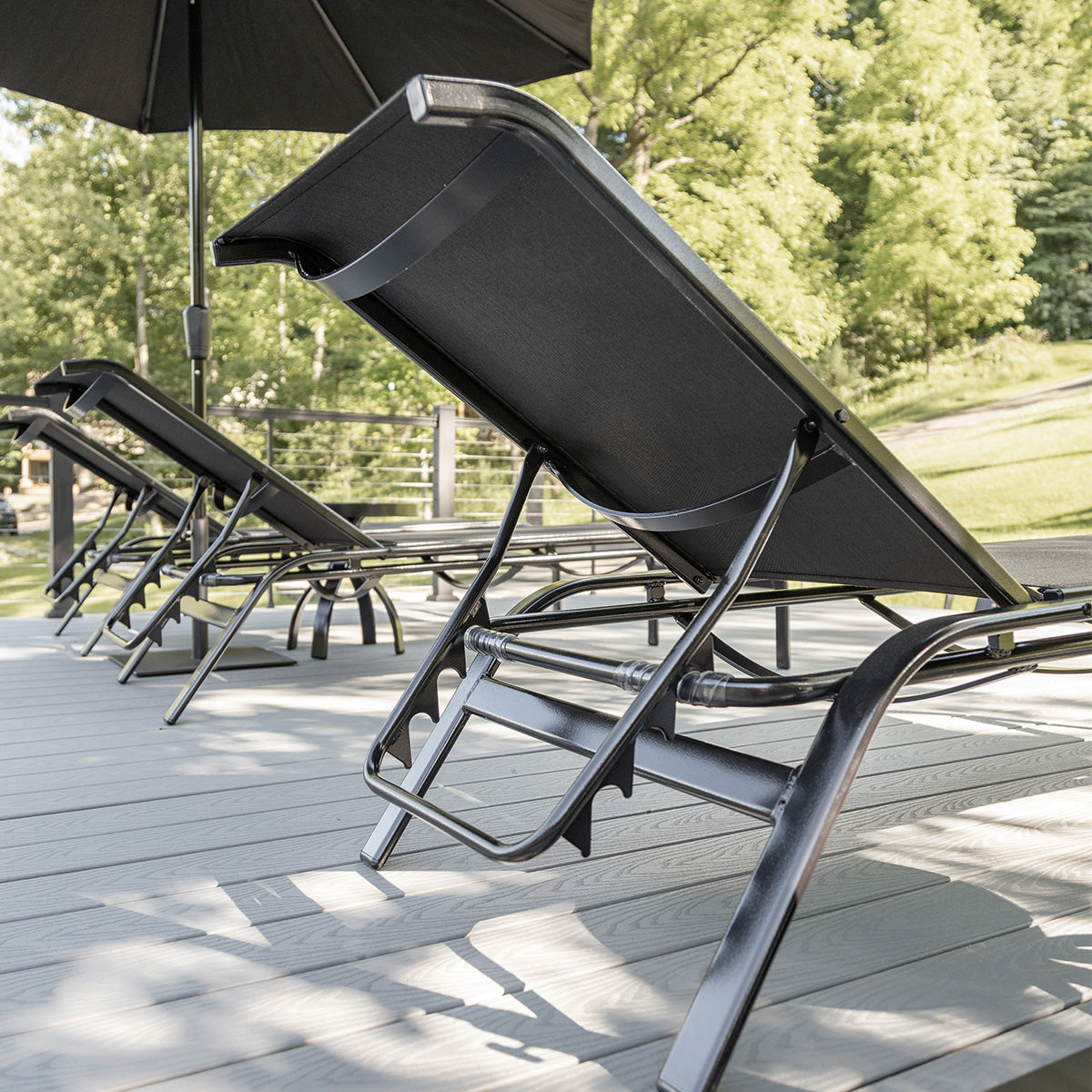 Murphy Sling Chaise Lounge Without Arms