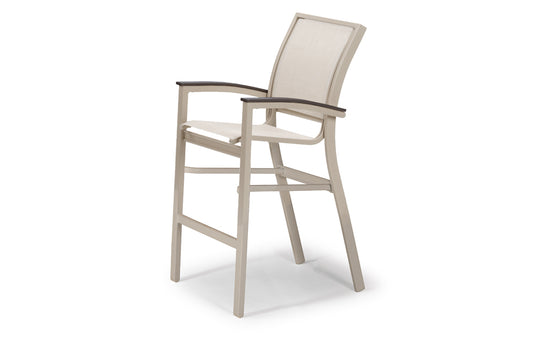 Bazza Sling Stacking Balcony Height Cafe Chair w/ Polymer Accents