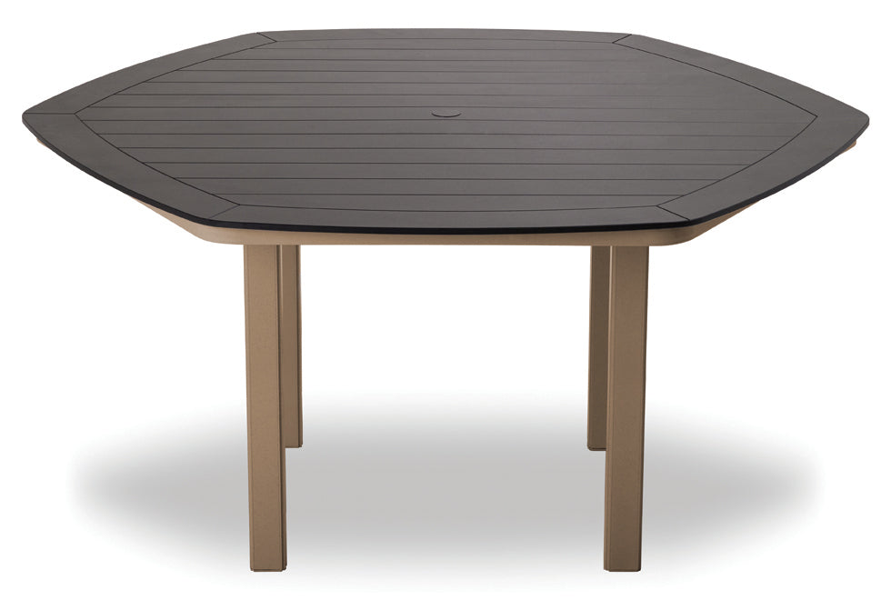 Slat 62" Hexagonal Balcony Height Table w/ hole