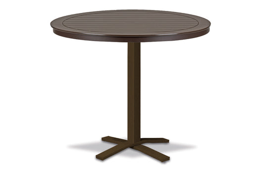 Slat 42" Round Bar Height Pedestal Table w/ hole