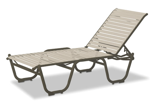 Reliance Contract Strap 16" Four-Position Lay-flat Stacking Armless Chaise