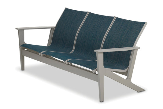 Wexler Sling Chat Height Three-Seat Sofa w/ MGP Arms