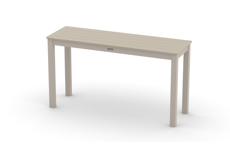 Slat 18"x54" Rectangular Dining Height Parson Table w/o hole