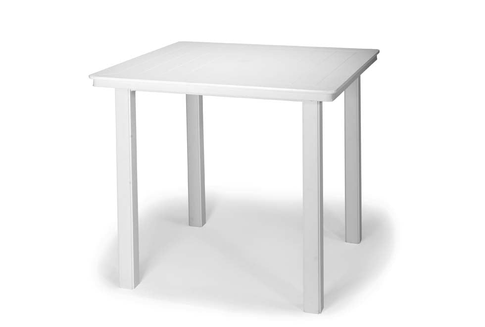 Slat 42" Square Balcony Height Table w/ hole