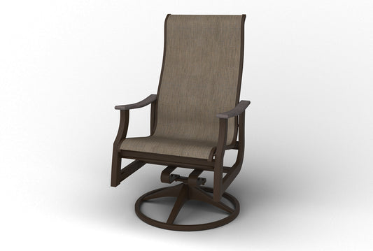 St. Catherine Sling Swivel Rocker w/ Rustic Arms