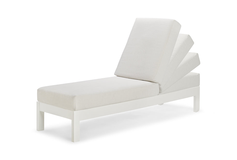 Leeward Three Position Lay-flat Armless Chaise