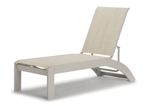 Dune MGP Sling Stacking Armless Chaise w/ Wheels