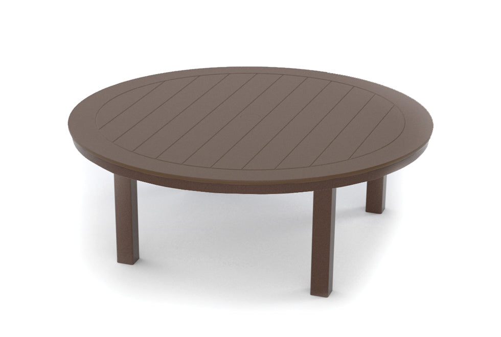 Slat 42" Round Coffee Height Parson Table w/ hole