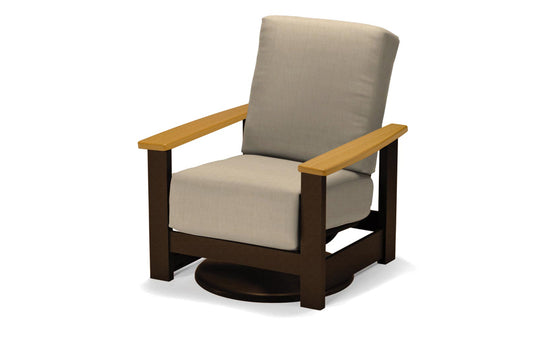 Leeward Swivel Hidden Rocker w/ Rustic Arms