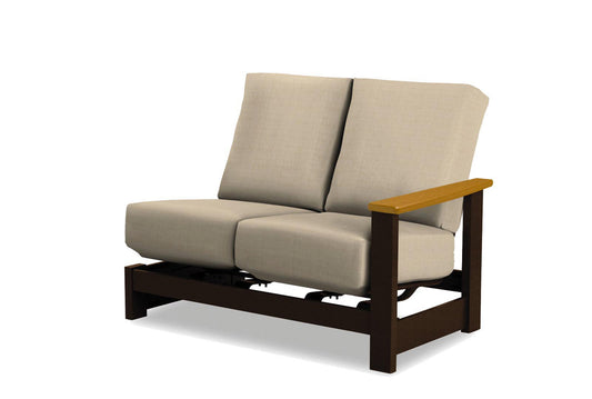 Leeward Left Arm Two Seat Hidden Motion Section w/ Rustic Arms