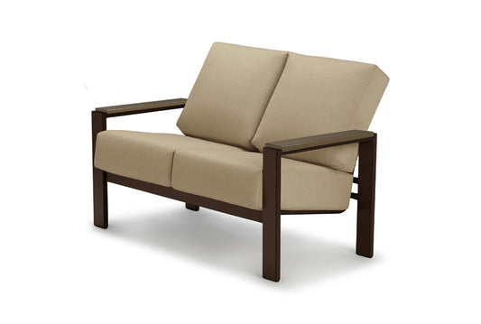 Larssen Cushion Collection Two-Seat Loveseat w/ Polymer Arms