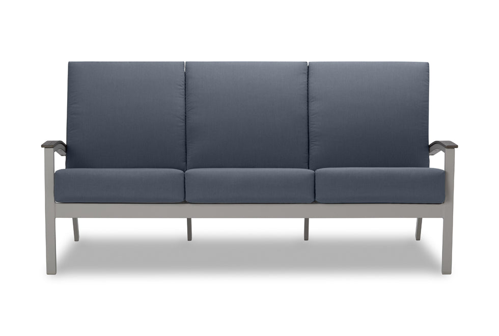 Bazza Cushion Three-Seat Sofa w/ Polymer Arms