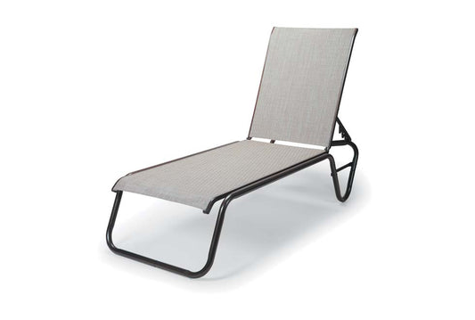 Gardenella Sling Four-Position Lay-flat Stacking Armless Chaise
