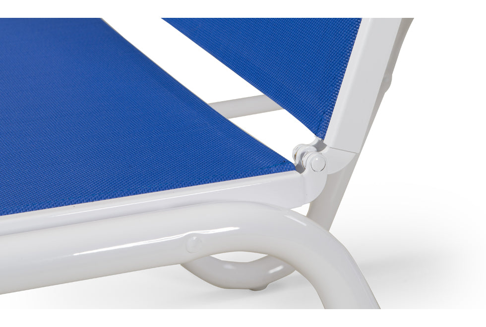 Gardenella Sling Four-Position Lay-flat Stacking Armless Chaise