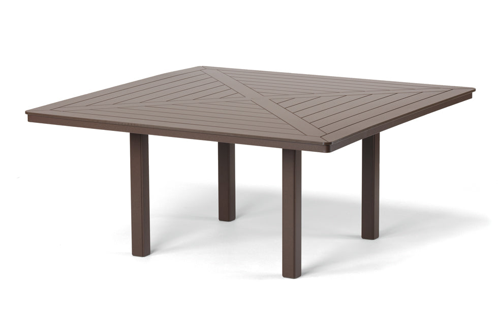 Slat 64" Square Dining Height Table w/ hole