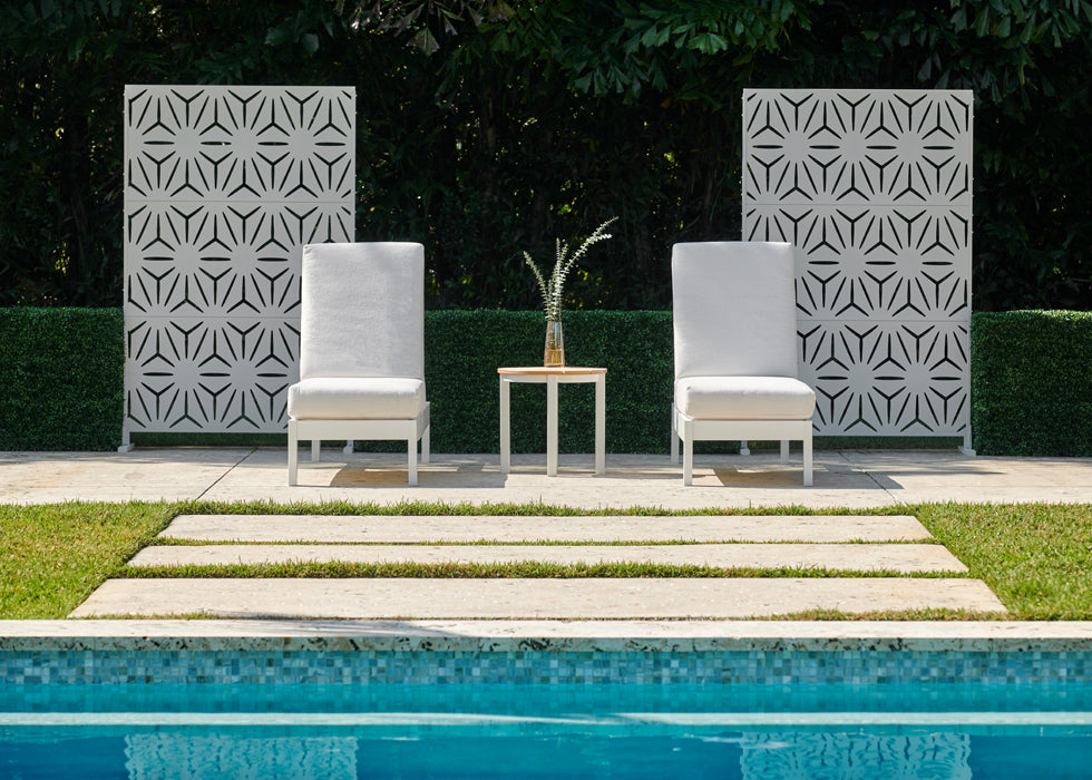 Leeward Three Position Lay-flat Armless Chaise