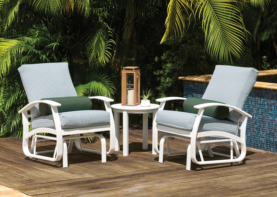 Belle Isle Cushion Single-Seat Glider w/ Polymer Accents