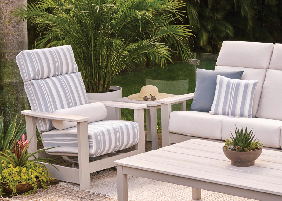 Leeward Supreme Hidden Motion Arm Chair w/ Rustic Arms