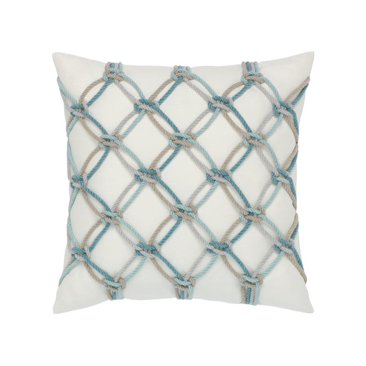 Aqua Rope 20"x20" Toss Pillow