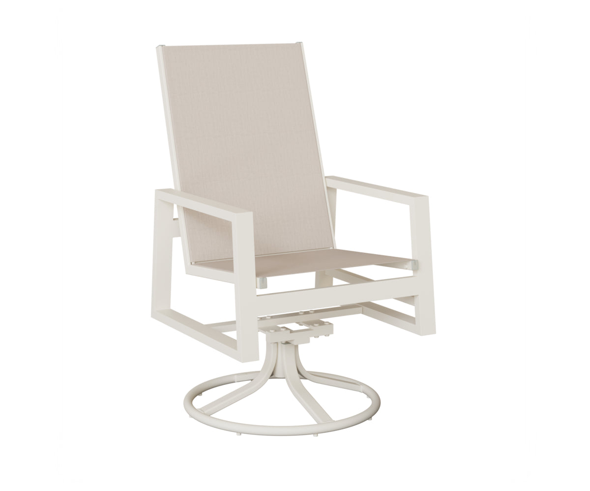 Vida High Back Sling Swivel Rocker Dining Chair