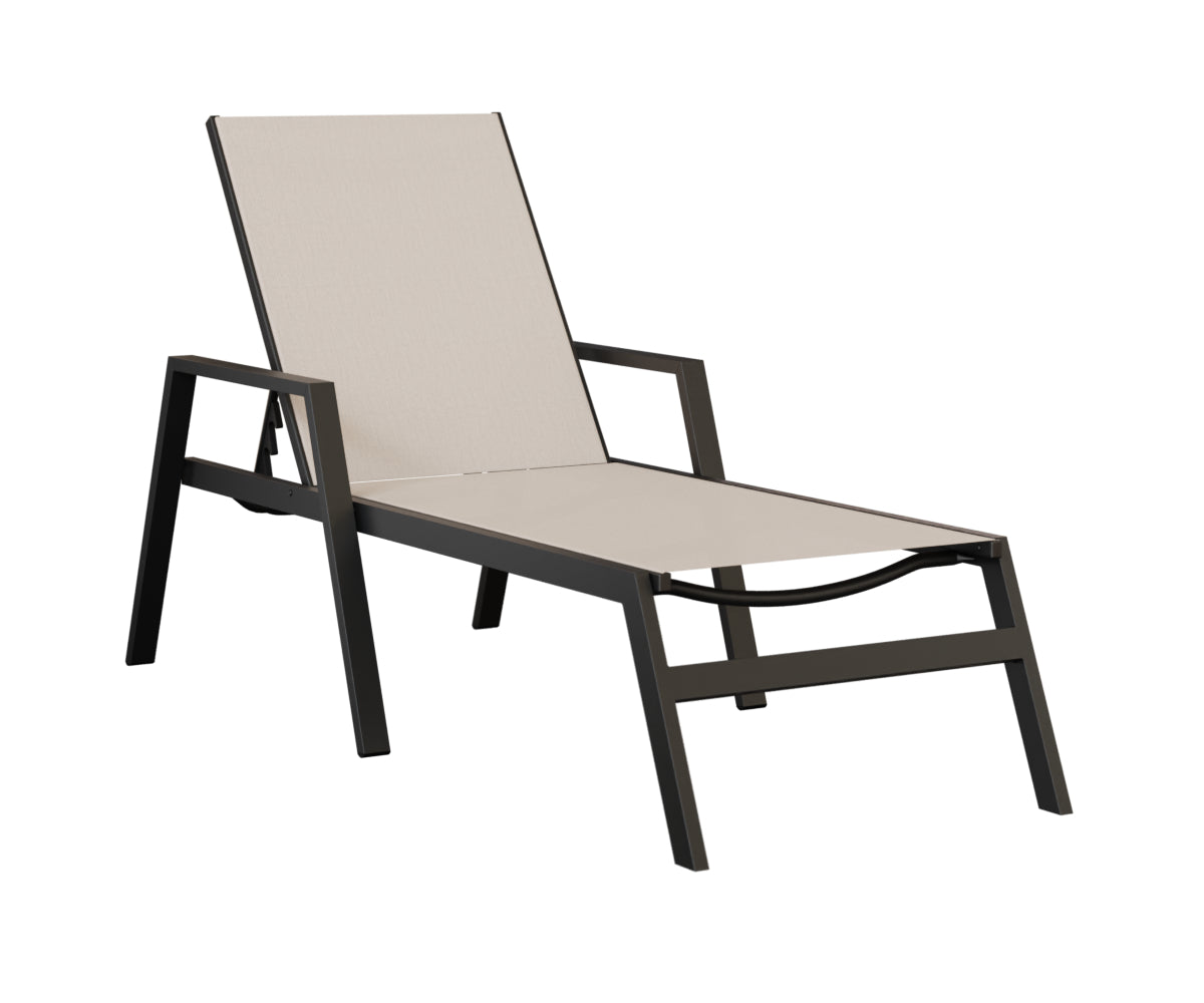 Vida Sling Chaise Lounge with Arms
