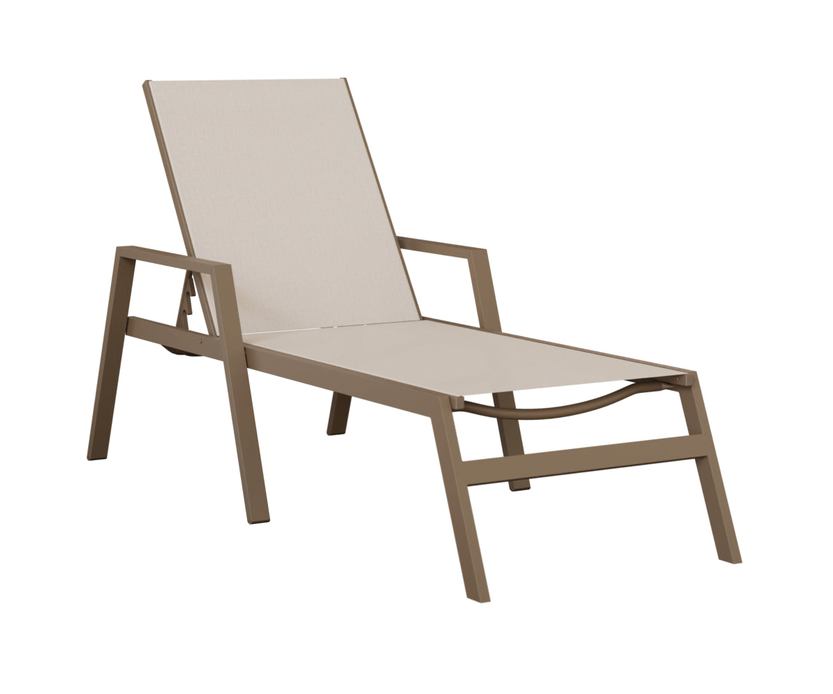 Vida Sling Chaise Lounge with Arms