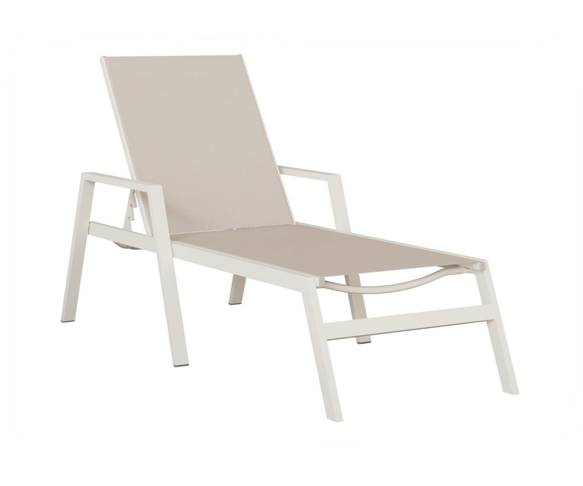 Vida Sling Chaise Lounge with Arms