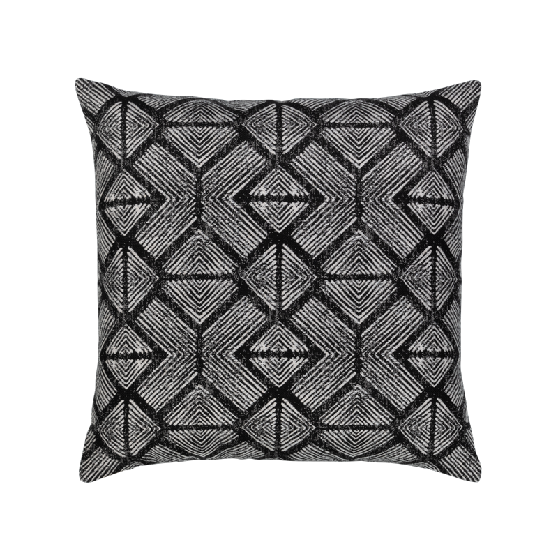 Bakuba Ebony 22"x22" Toss Pillow *
