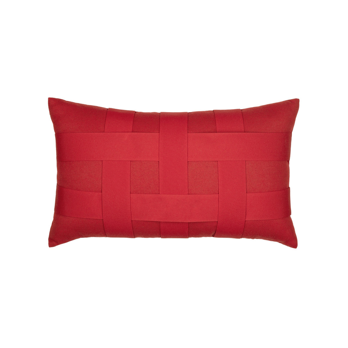 Basketweave Rouge 12"x20" Toss Pillow