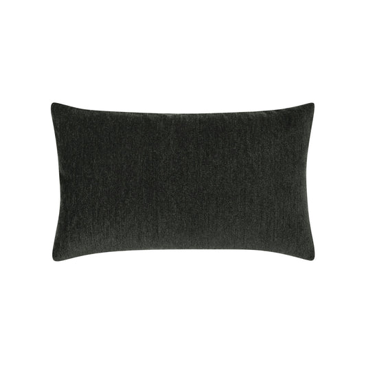 Luxe Velour Charcoal 12"x20" Toss Pillow