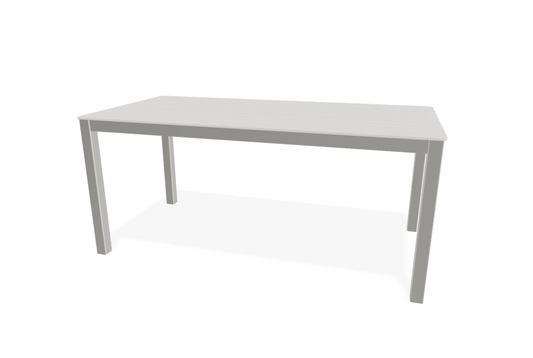 Slat 42" x 84" Rectangular Balcony Height Parson Table w/ hole