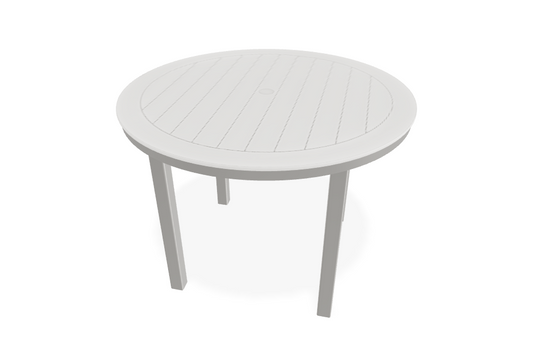 Slat 42" Round Dining Height Parson Table w/ hole