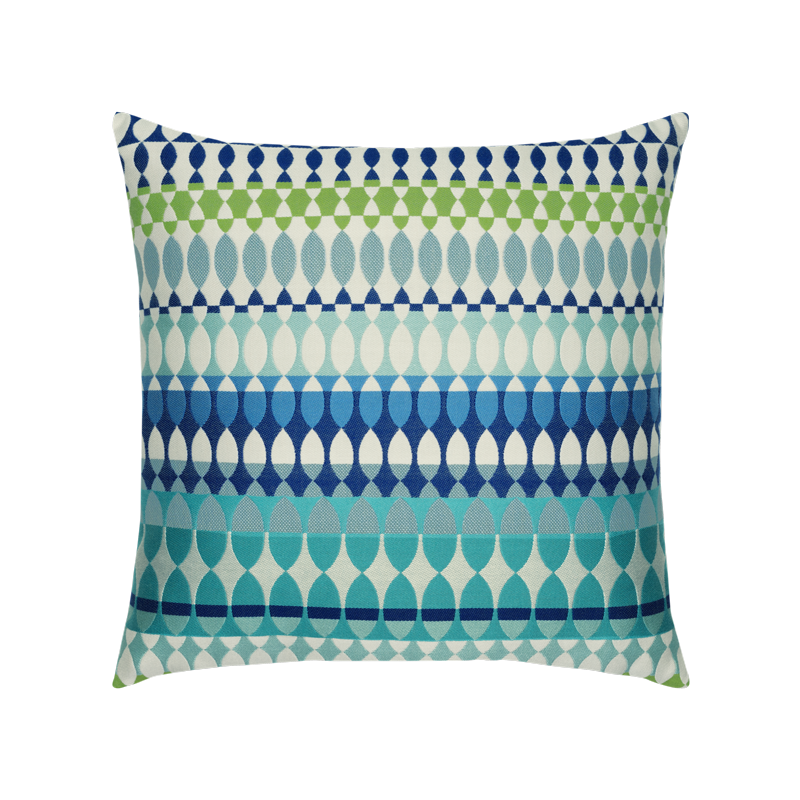 Modern Oval Ocean 20"x20" Toss Pillow