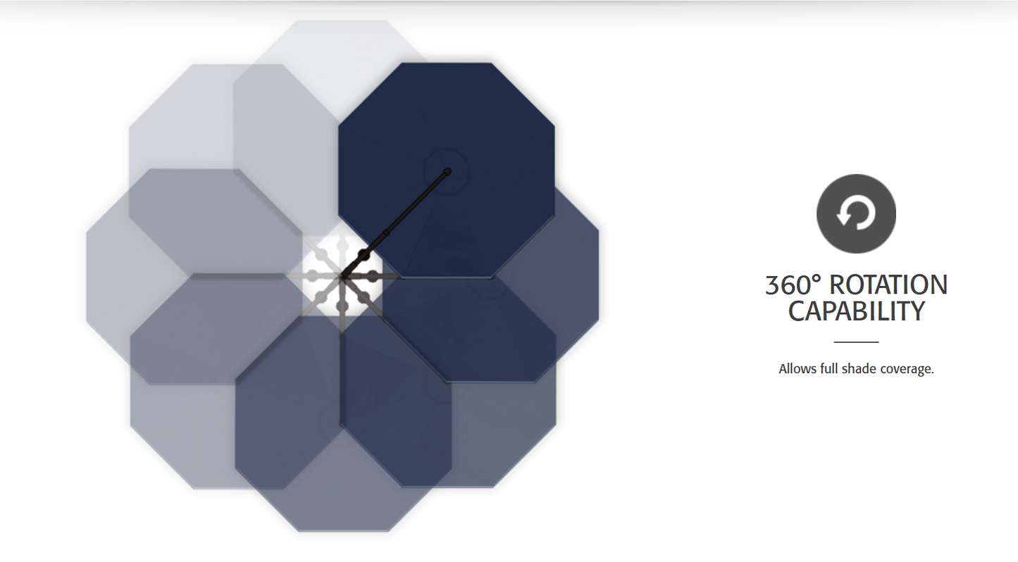Starlux AKZ Plus 13' Octagon Cantilever Umbrella