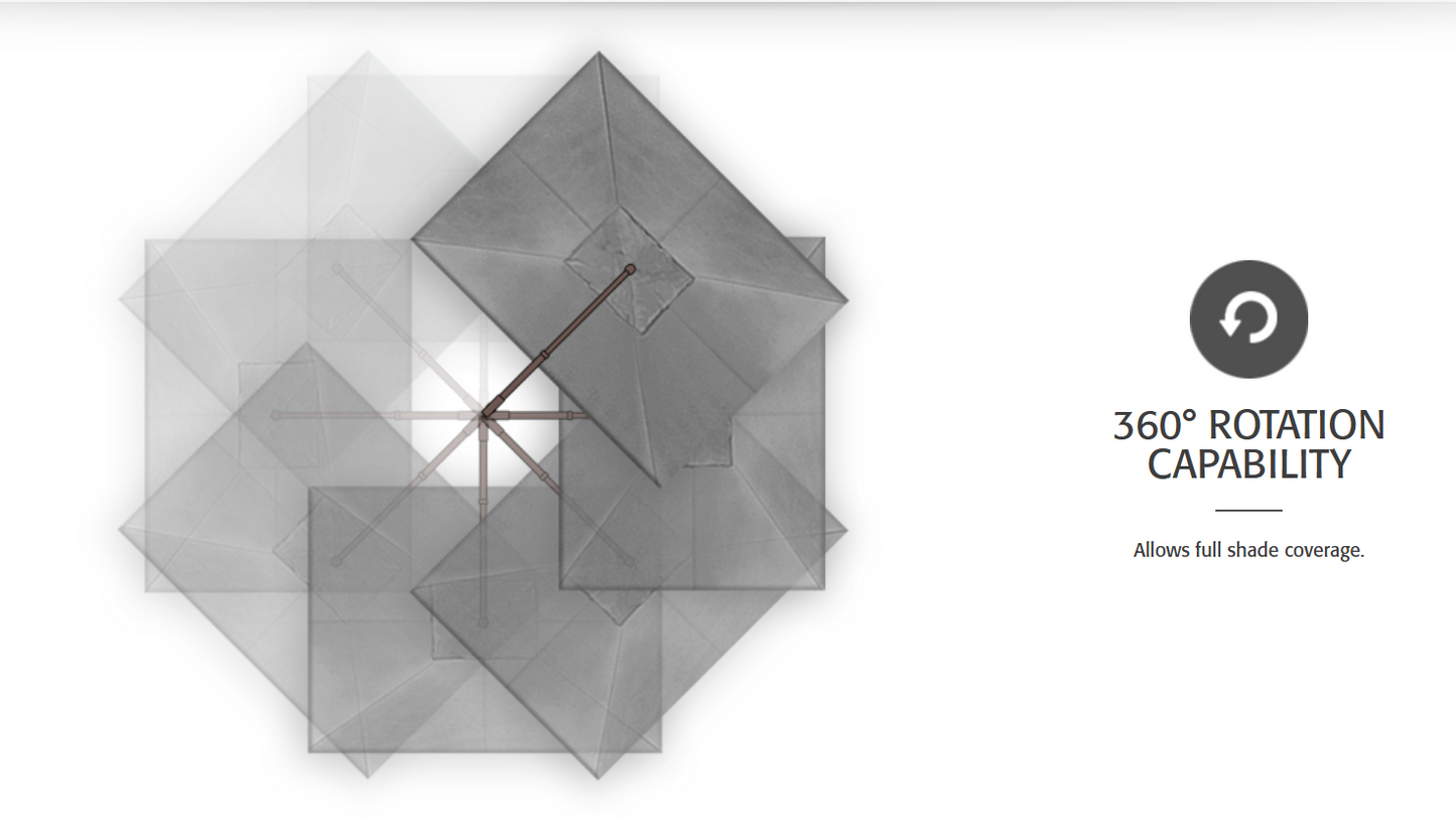 Starlux AKZ Plus 10' x 13' Cantilever Umbrella