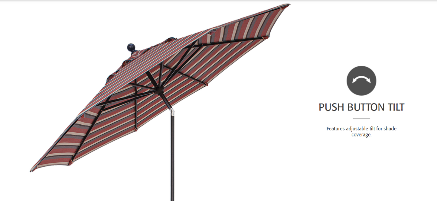 Push Button Tilt 9' Octagon Umbrella