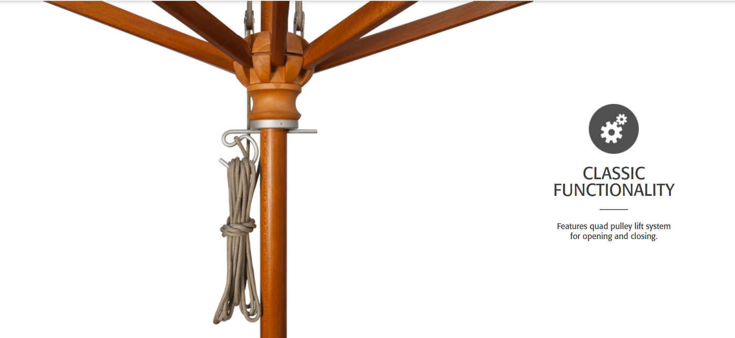 Quad Pulley Lift 9' Octagon Umbrella