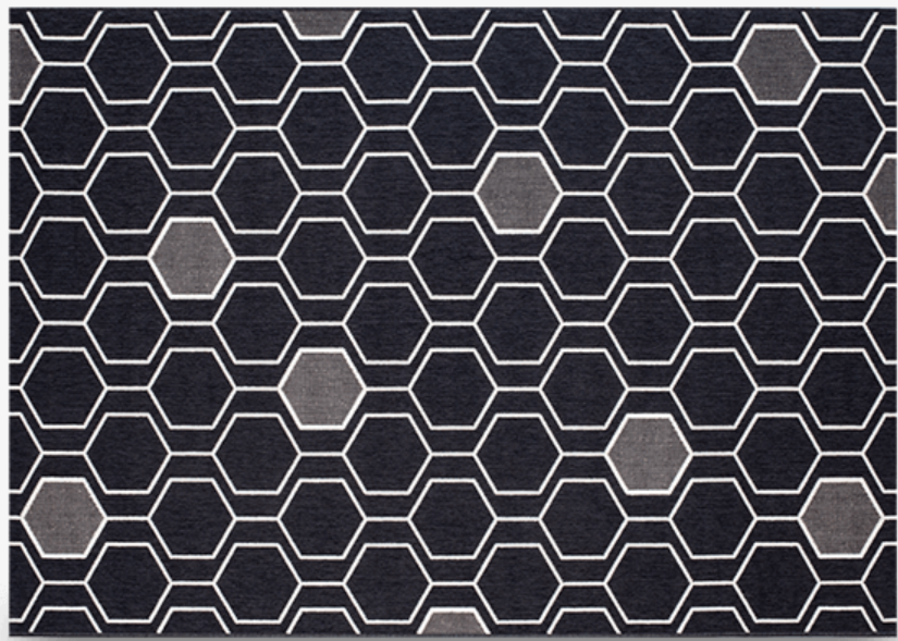 Geo - Black Outdoor Rug
