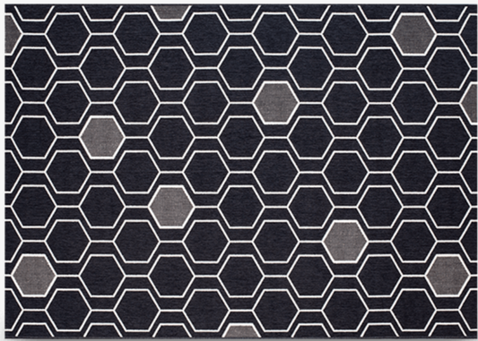 Geo - Black Outdoor Rug