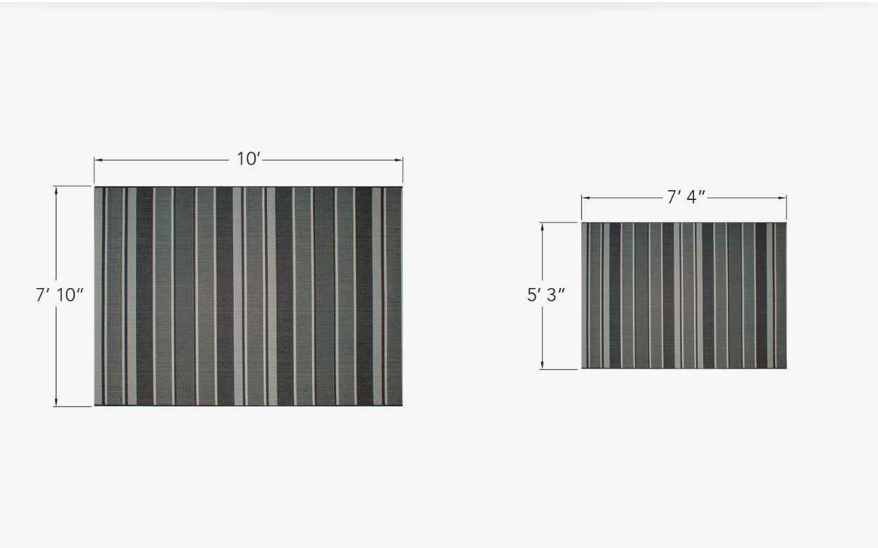 Soho Textured Stripe - Black Outdoor Rug
