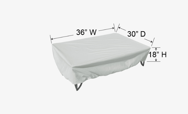 Medium Rectangular Fire Table, Ottoman & Occasional Table Cover