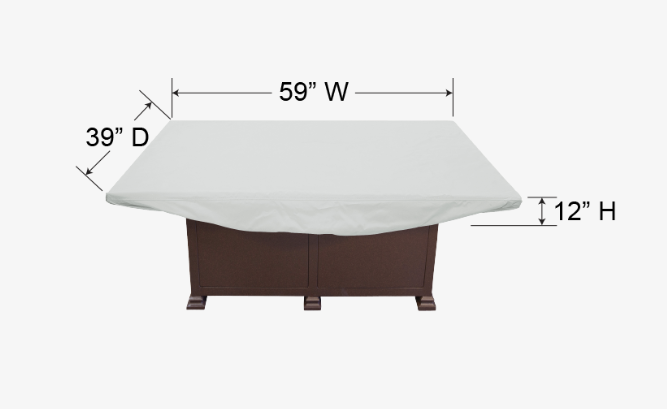 X-Large Rectangular Fire Table, Ottoman & Occasional Table Cover
