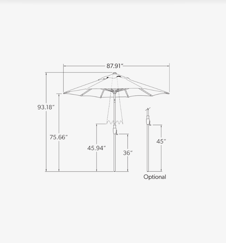 Glide Tilt 7.5' Octagon Umbrella