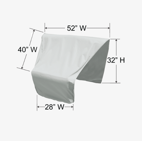 Wedge Left End (Right Facing) Modular Sectional Cover