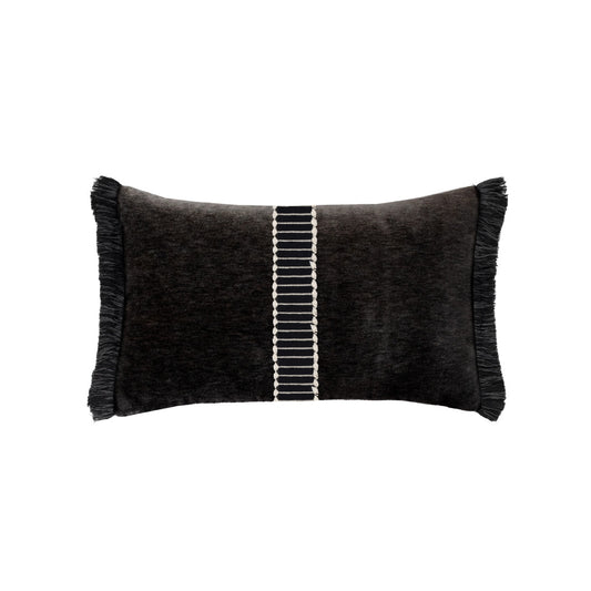 Splendor Charcoal 12"x20" Toss Pillow