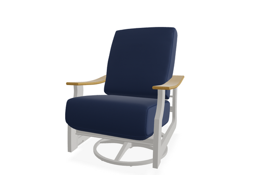 St. Catherine Cushion Swivel Rocker w/ Rustic Arms