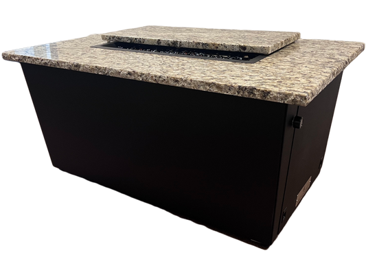 Firetainment Rectangular Granite Top Fire Table