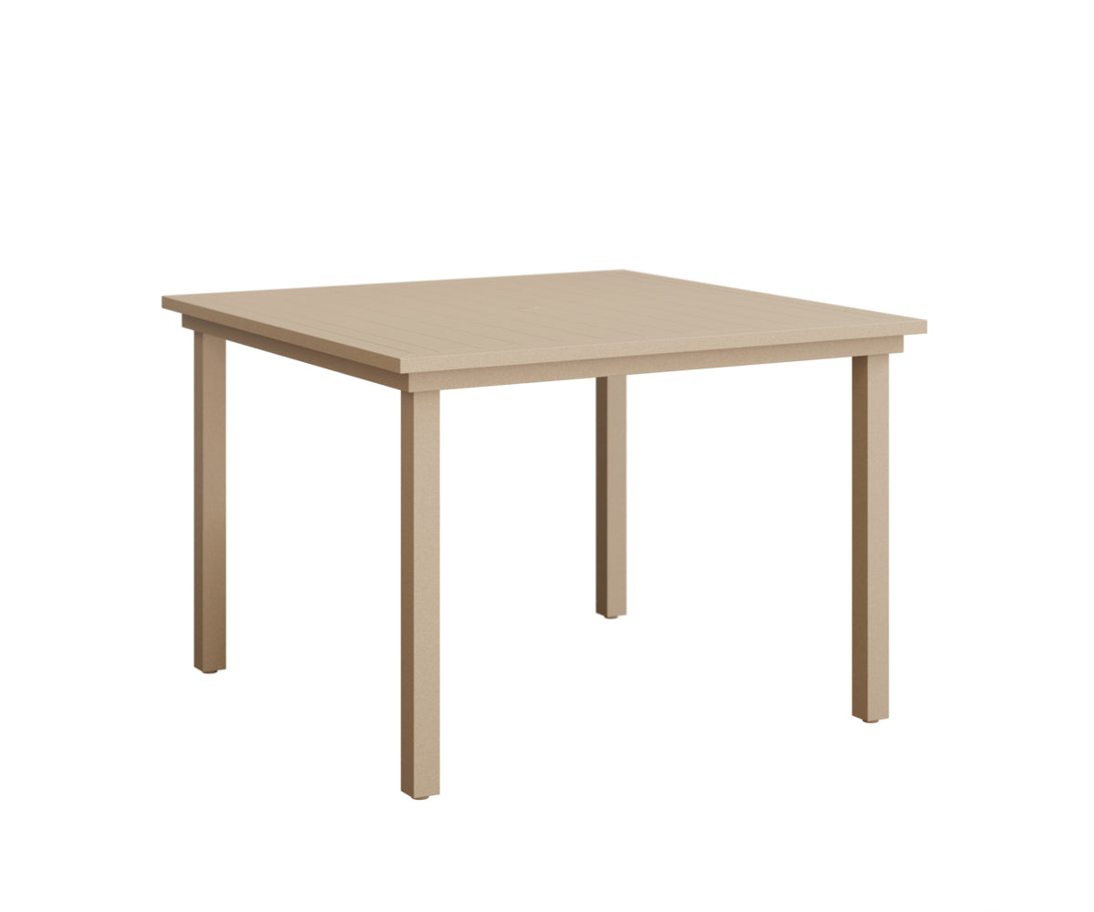 Vida 44″ Square Dining Table Aluminum Top